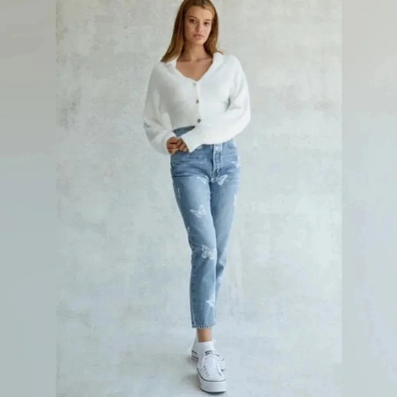 PacSun Eco Butterfly Ultra High Waisted Slim Fit Jeans - Picture 1 of 8